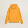 Orangefarbenes Sweatshirt für Jungen mit Reißverschluss