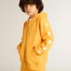 Orangefarbenes Sweatshirt für Jungen mit Reißverschluss