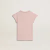 Rosa Mädchen-T-Shirt mit Rüschenärmeln und Stickerei