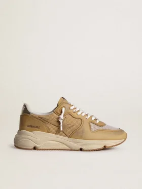 „Running Sole“ aus beigem Nubukleder mit beigem Lederstern