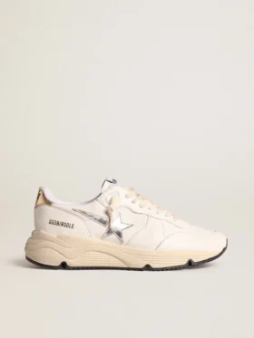 „Running Sole“ aus Nappa mit silbernem Stern und goldener Lederlasche an der Ferse