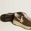 „Running Sole“ aus Nylon und Leder mit TPU-Stern und Fersenlasche aus Nubukleder