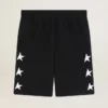 Schwarze Bermudashorts für Herren mit weißen Sternen
