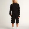 Schwarze Bermudashorts für Jungen mit weißen Sternen