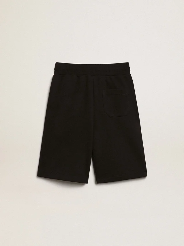 Schwarze Bermudashorts für Jungen mit weißen Sternen