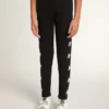 Schwarze Leggings für Mädchen mit weißen Sternen an den Seiten