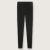 Schwarze Sportleggings mit hoher Taille für Damen
