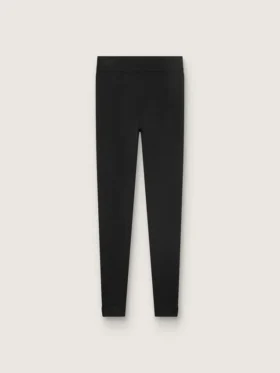 Schwarze Sportleggings mit hoher Taille für Damen
