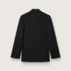 Schwarzer Herren-Blazer mit doppelreihigem Knopfverschluss