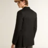 Schwarzer Herren-Blazer mit doppelreihigem Knopfverschluss