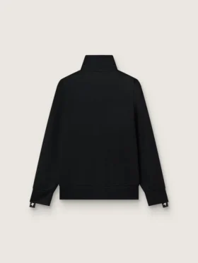Schwarzes Herren-Sweatshirt mit Reißverschluss und weißen Sternen
