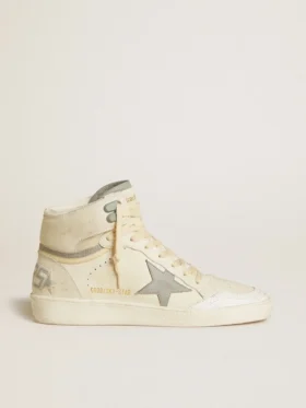 Sky-Star für Damen aus Leder mit hellblauem Lederstern und weißer Fersenlasche