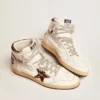 Sky-Star-Sneaker mit Signatur am Knöchel und Einsätzen aus Ponyfell mit Leopardenmuster