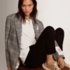 Space-Star-Sabot-Schuhe für Damen aus tabakfarbenem Wildleder mit Lammfellfutter