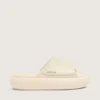 Space-Star-Slipper für Damen aus weißem Leder
