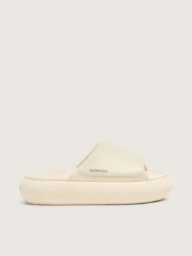 Space-Star-Slipper für Damen aus weißem Leder