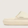 Space-Star-Slipper für Damen aus weißem Leder