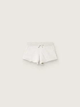 Star-Damen-Shorts aus grau meliertem Fleece