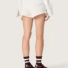 Star-Damen-Shorts aus grau meliertem Fleece