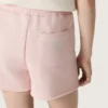 „Star“-Mädchenshorts aus rosa Baumwolle mit Aufnäher und Logo