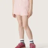 „Star“-Mädchenshorts aus rosa Baumwolle mit Aufnäher und Logo