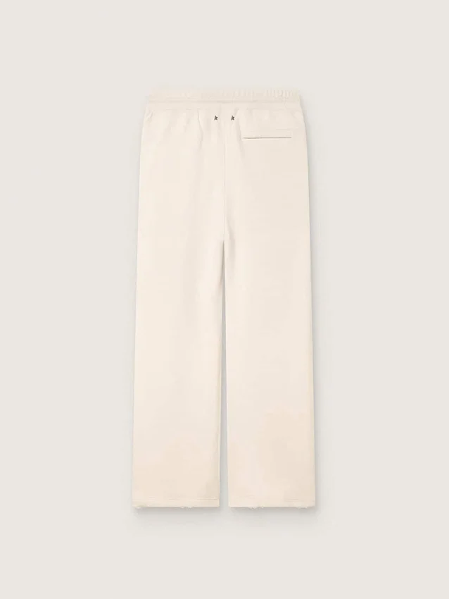 Star Unisex-Jogginghose aus Vintage-Weißem Fleece