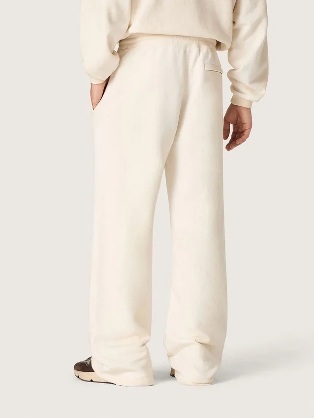 Star Unisex-Jogginghose aus Vintage-Weißem Fleece