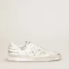 Stardan-Sneaker aus weißem Leder mit Used-Look