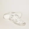 Stardan-Sneaker aus weißem Leder mit Used-Look
