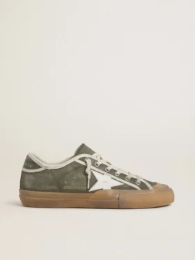 Super-Star LTD für Damen aus grünem Canvas mit weißem Lederstern