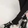 „Super-Star“-Sneaker aus silbernem Leder mit Wildledereinsätzen