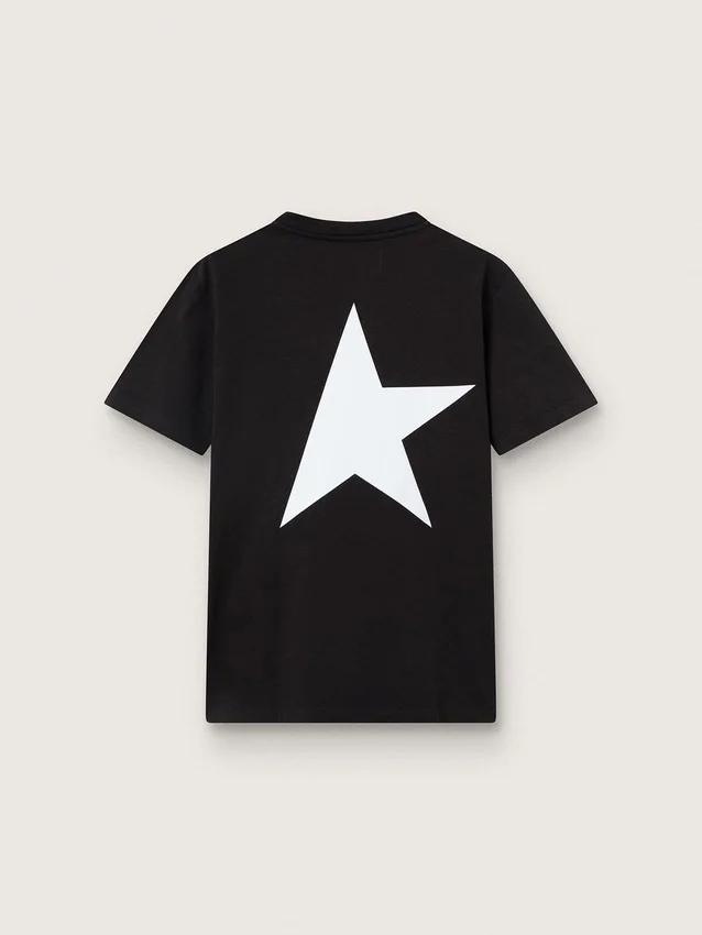 T-Shirt aus der Black Star Collection mit kontrastierendem weißem Logo und Stern