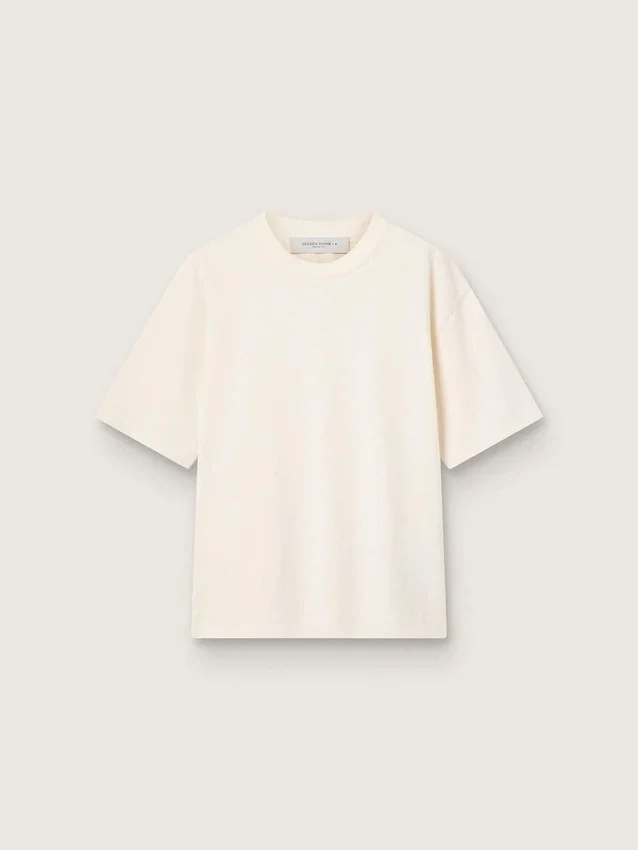 T-Shirt in „Aged White“ mit umgekehrtem Logo auf der Rückseite – Jersey Capsule
