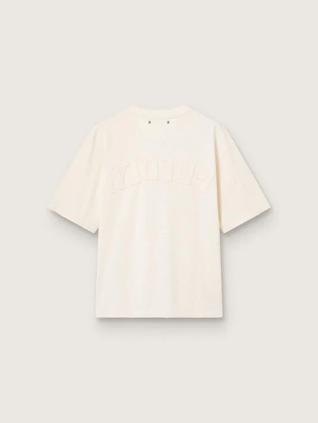 T-Shirt in „Aged White“ mit umgekehrtem Logo auf der Rückseite – Jersey Capsule