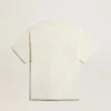 T-Shirt in „Aged White“ mit umgekehrtem Logo auf der Rückseite – Jersey Capsule