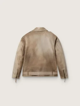 Unisex-Lederjacke, handbearbeitet und handgefärbt