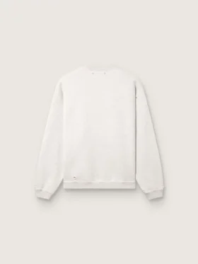 Unisex-Sweatshirt „Star“ aus grau melierter Baumwolle mit „Star“-Stickerei