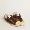 V-Star LTD Sneaker für Herren aus dunkelbraunem Wildleder mit Ton-in-Ton-Stern