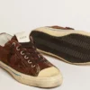 V-Star LTD Sneaker für Herren aus dunkelbraunem Wildleder mit Ton-in-Ton-Stern