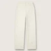 Weiße Damenjeans mit Perlen und Kristallen