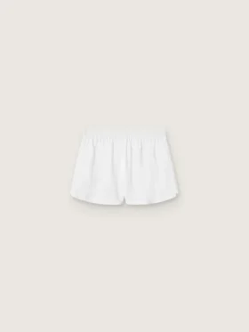 Weiße, doppellagige Sportshorts für Damen