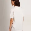 Weißes Damen-Hemd mit Cabochon-Kristallen