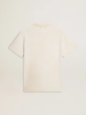 Weißes Herren-Hemd im Vintage-Look mit Aufdruck auf der Vorderseite