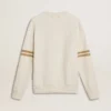 Weißes Herren-Sweatshirt aus Baumwolle mit Aufdruck auf der Vorderseite