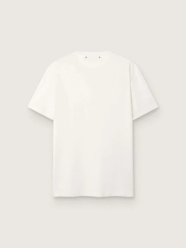 Weißes Herren-T-Shirt mit Used-Look