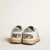 „Young Ball Star“ aus Nappaleder mit silbernem Glitzerstern und Fersenlasche