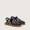 „Young Maxime“-Sandalen aus marineblauem Leder