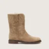 Junior-Wish-Stiefel aus taubengrauem Wildleder mit Sternstickerei